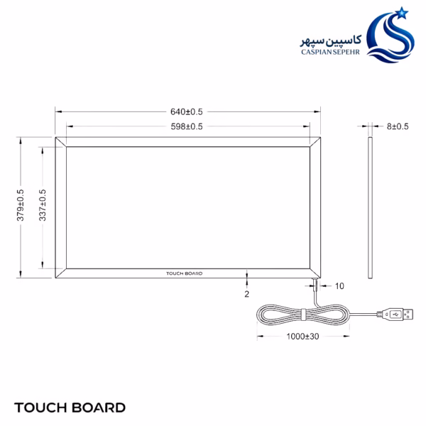 تاچ فریم 27 اینچ touch board همراه شیشه مدل TB270 تاچ فریم 27 اینچ touch board همراه شیشه مدل TB270